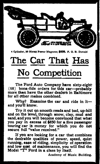 Ford Newspaper Advertisement